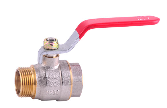 Nickel plated brass ball valve 1/4